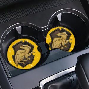 Harry Potter Inspired Car Coasters - Hufflepuff!